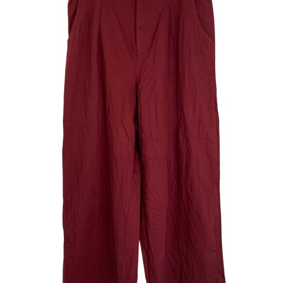Madewell Womens Burgundy Wide Leg Pants Size 14 - Picture 5 of 13